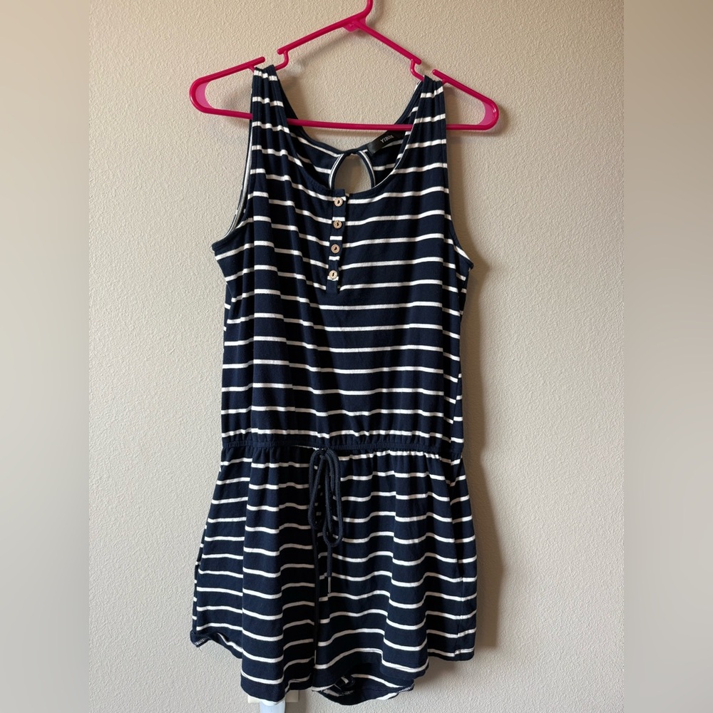 Navy Striped Women’s Jumpsuit